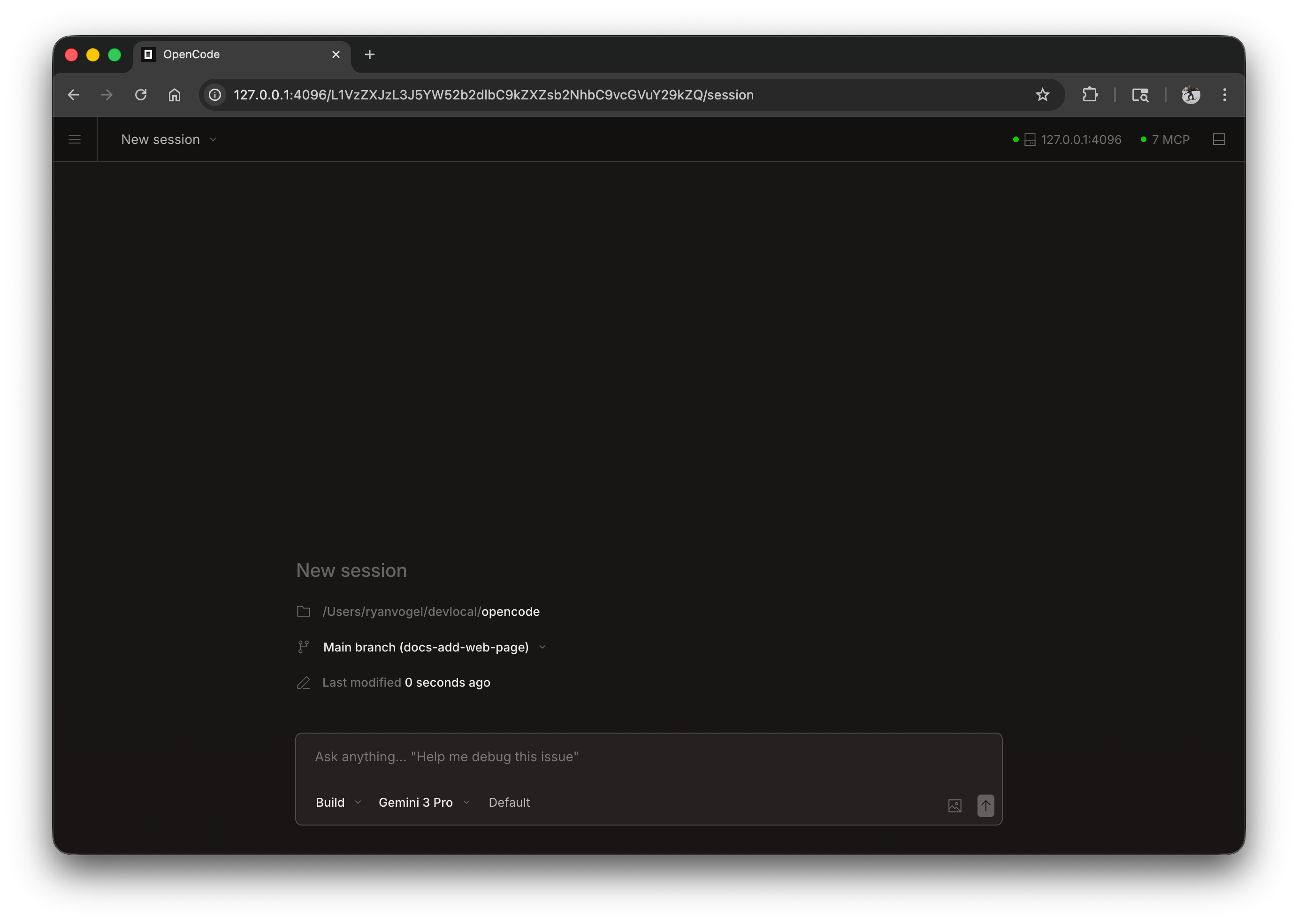 Lunos Web - New Session